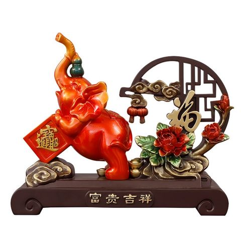Tương voi Phú quý cát tường, Tượng Voi chữ phúc trang trí decor nhà cửa, quà tặng cao cấp
