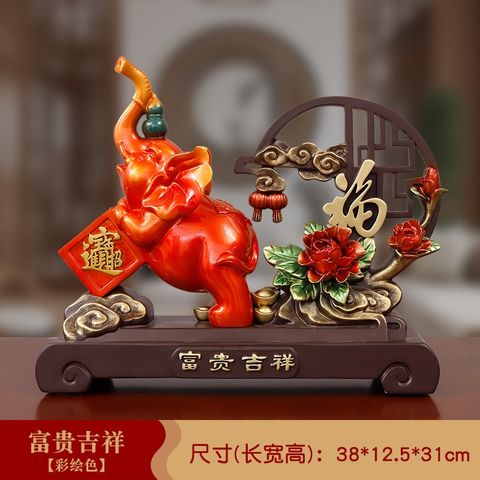Tương voi Phú quý cát tường, Tượng Voi chữ phúc trang trí decor nhà cửa, quà tặng cao cấp