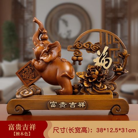 Tương voi Phú quý cát tường, Tượng Voi chữ phúc trang trí decor nhà cửa, quà tặng cao cấp