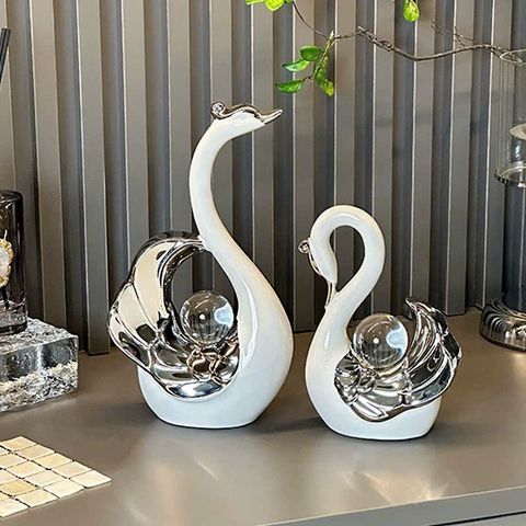 Đôi thiên nga gốm sứ trang trí nhà cửa, decor tủ kệ, quà tặng tân gia, quà tặng đám cưới