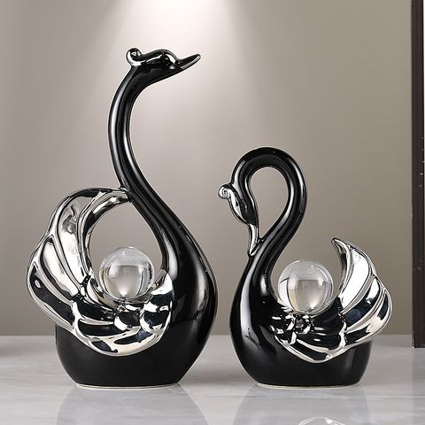 Đôi thiên nga gốm sứ trang trí nhà cửa, decor tủ kệ, quà tặng tân gia, quà tặng đám cưới