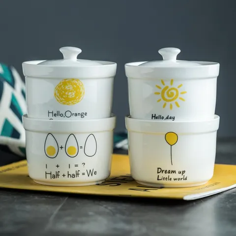 [SIZE LỚN] Cốc chưng yến, hũ chưng yến, cốc sứ, bát sứ có nắp đậy