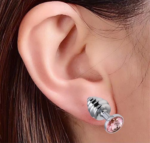 Bộ sưu tập Bông tai inox pha lê lấp lánh nhiều kiểu lấp lánh nhiều màu