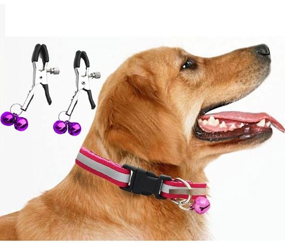 Combo 2 chiếc kẹp chuông lục lạc thú cưng có thể điều chỉnh được lực kẹp