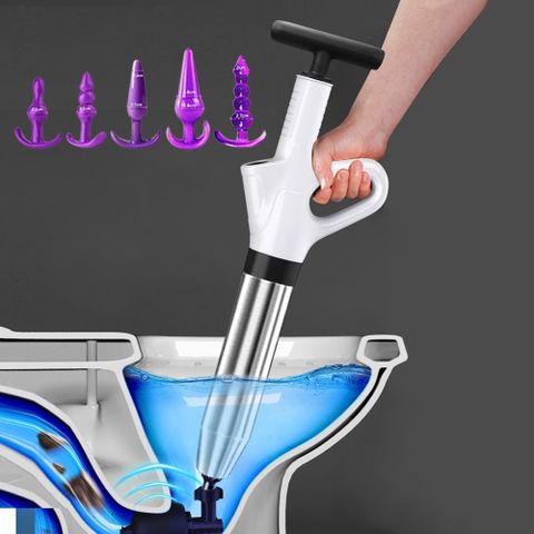 Bộ 5 đầu thay thế máy thông bồn cầu bằng silicon mềm dẻo, nhiều màu ngẫu nhiên
