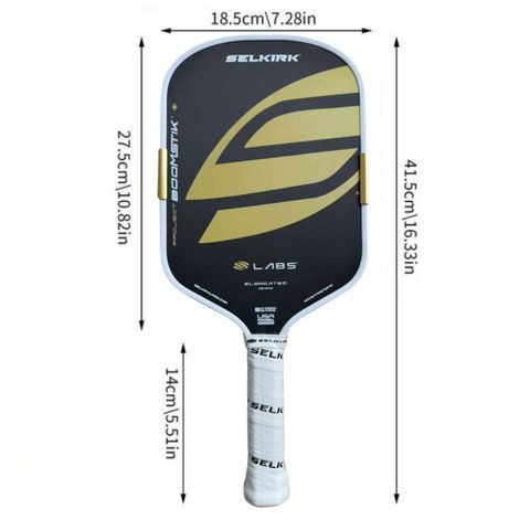 Vợt Pickleball Selkirk Boomstik Regal Limited 16mm (Đen -Vàng kim)