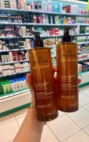 Gel Rửa Mặt & Tắm 2in1 Nuxe Rêve de Miel Face and Body Ultra-Rich Cleansing Gel 400ml – Làm Sạch & Dưỡng Ẩm Dịu Nhẹ
