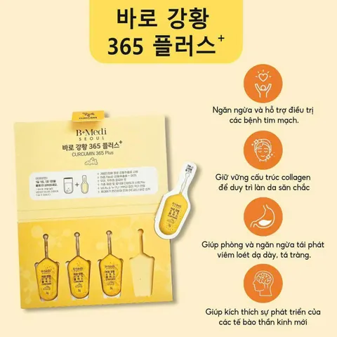 (Hàn Quốc) Tinh chất nghệ Curcumin 365 Plus B-Medi Hỗ Trợ Dạ Dày Đẹp Da
