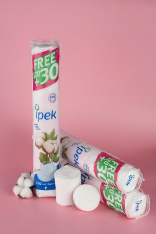 Combo 10 Bông tẩy trang Ipek 150 miếng - Bông Cotton Siêu Mềm Mịn, Tẩy Trang và Làm Sạch Da, Không Gây Kích Ứng