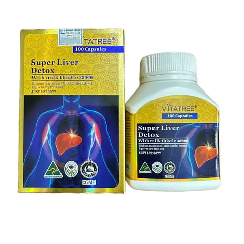 Giải Độc Gan Vitatree Super Liver Detox 38000 - Viên Uống Với Milk Thistle, Hỗ Trợ Gan Khỏe Mạnh, Giúp Tiêu Hóa Tốt