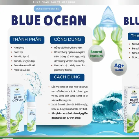(Chính hãng) Xịt Mũi hỗ trợ sát khuẩn mũi [TPBVSK Blue Ocean BB] - Chai 70ml