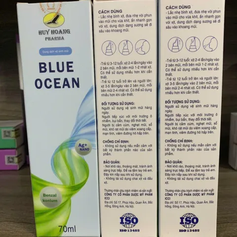 (Chính hãng) Xịt Mũi hỗ trợ sát khuẩn mũi [TPBVSK Blue Ocean BB] - Chai 70ml