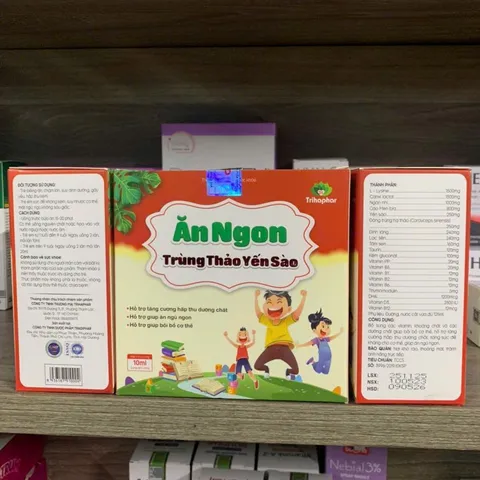(Chính hãng) Hỗ trợ tăng sức đề kháng [ TPBVSK Ăn Ngon Trùng Thảo Yến Sào] - (H/20 ống)