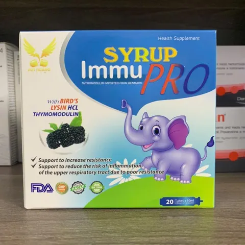 (Chính hãng) Hỗ trợ tăng sức đề kháng [TPBVSK SYRUP IMMU PRO] - (H/20 ống x10ml)