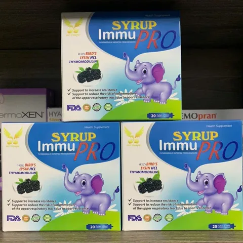(Chính hãng) Hỗ trợ tăng sức đề kháng [TPBVSK SYRUP IMMU PRO] - (H/20 ống x10ml)