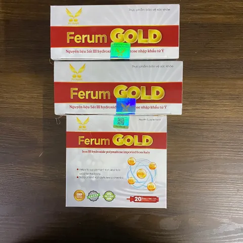(Chính Hãng)  Combo 3H hỗ trợ bổ sung sắt hữu cơ [3H TPBVSK Ferum Gold] - H/20 ống x 10ml