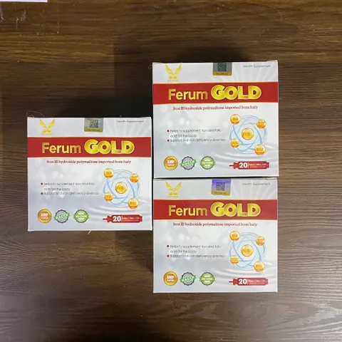 (Chính Hãng)  Combo 3H hỗ trợ bổ sung sắt hữu cơ [3H TPBVSK Ferum Gold] - H/20 ống x 10ml