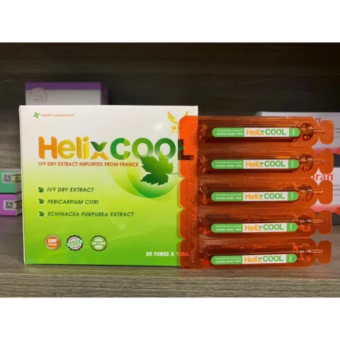 (Chính hãng) Hỗ trợ giảm ho, bổ phế, đau rát họng [TPBVSK HELIX COOL] - H/20 ống x10ml - helixcool - helix
