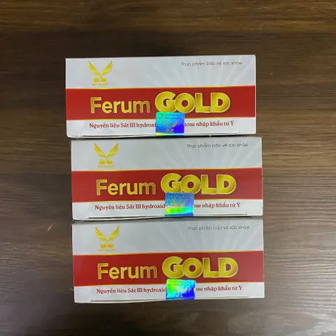 (Chính Hãng)  Combo 3H hỗ trợ bổ sung sắt hữu cơ [3H TPBVSK Ferum Gold] - H/20 ống x 10ml