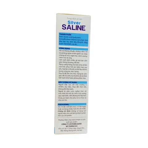 (Chính hãng) Dung Dịch Xịt Mũi [TPBVSK Silver Saline] - Hỗ trợ giảm và thông thoáng mũi- C/70ml