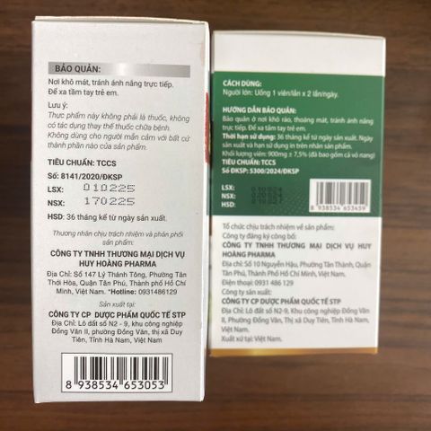 (Chính hãng) CB bổ sung Sắt và Đẹp da, móng, tóc [TPBVSK Ferum Gold + TPBVSK AdoBiocystine] - 2Hx30v