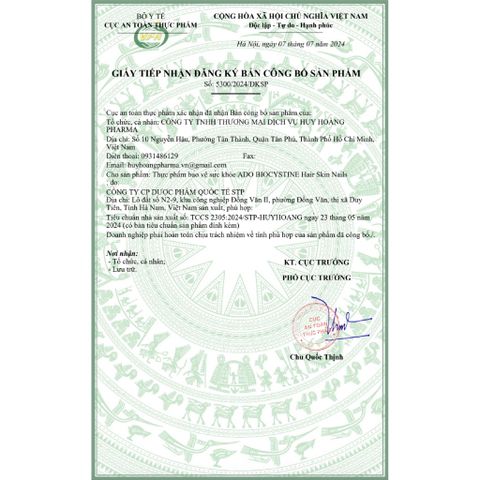 (Chính hãng) Viên Uống Hỗ Trợ Đẹp Da, Tóc, Móng [TPBVSK Ado Biocystine]- H/30 viên