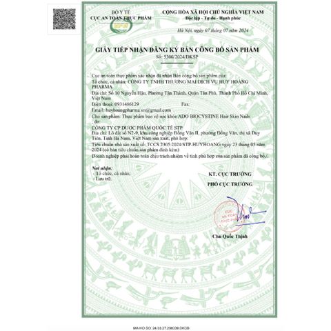 (Chính hãng) CB bổ sung Sắt và Đẹp da, móng, tóc [TPBVSK Ferum Gold + TPBVSK AdoBiocystine] - 2Hx30v