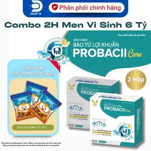 (Chính hãng) Combo 2 Hộp Men Vi Sinh  6 Tỷ Lợi Khuẩn  [TPBVSK Probacii Care] - 2Hx10 ốngx10ml