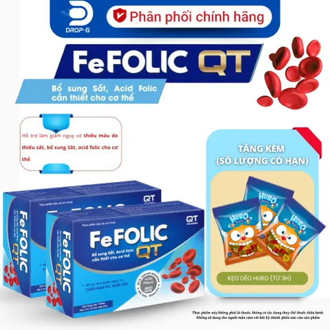 (Chính hãng) Viên Uống Hỗ Trợ Bổ Sung Sắt [TPBVSK Fefolic QT] - H/30 viên