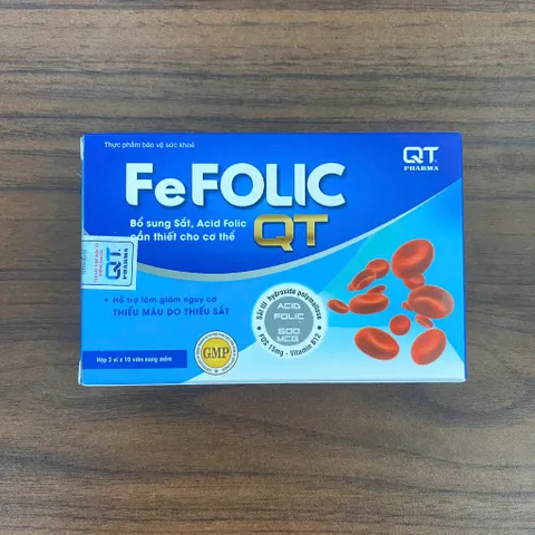 (Chính hãng) Viên Uống Hỗ Trợ Bổ Sung Sắt [TPBVSK Fefolic QT] - H/30 viên