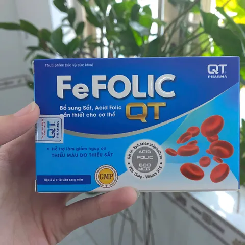 (Chính hãng) Viên Uống Hỗ Trợ Bổ Sung Sắt [TPBVSK Fefolic QT] - H/30 viên