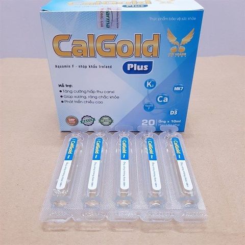 (Chính hãng) Bổ sung Vitamin K2D3, Canxi hữu cơ [TPBVSK Calgold Plus VÀNG] - H/20 ống
