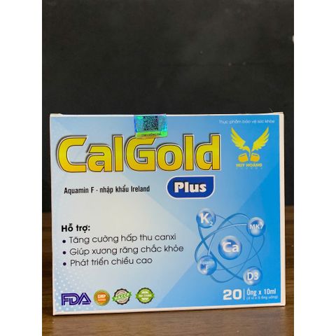 (Chính hãng) Bổ sung Vitamin K2D3, Canxi hữu cơ [TPBVSK Calgold Plus VÀNG] - H/20 ống
