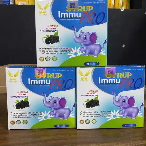 (Chính hãng) Combo 3 Hộp Hỗ Trợ Tăng Đề Kháng [3H TPBVSK Syrup Immu Pro] - 3H x 20 ống x 10ml