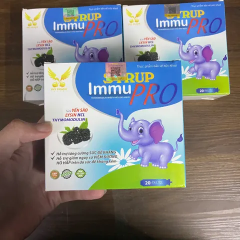 (Chính hãng) Combo 3 Hộp Hỗ Trợ Tăng Đề Kháng [3H TPBVSK Syrup Immu Pro] - 3H x 20 ống x 10ml