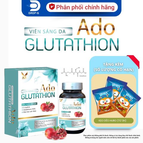 (Chính hãng) Viên uống hỗ trợ cải thiện làn da [ TPBVSK Ado Glutathion]  - H/30 viên