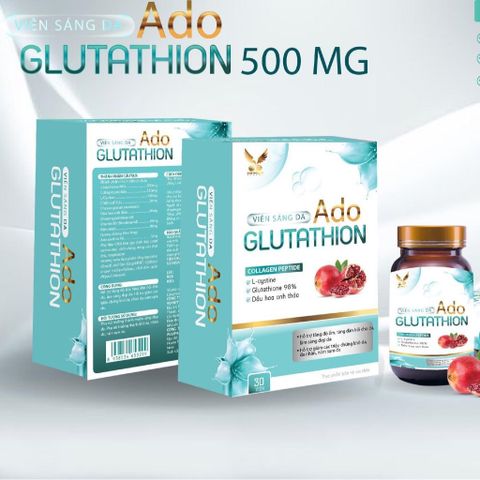(Chính hãng) Viên uống hỗ trợ cải thiện làn da [ TPBVSK Ado Glutathion]  - H/30 viên