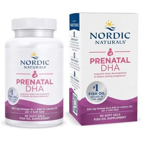 Viên uống DHA Nordic Naturals Prenatal Triglyceride 90 viên - Vitamin cho bà bầu hỗ trợ phát triển thai nhi khỏe mạnh 627131