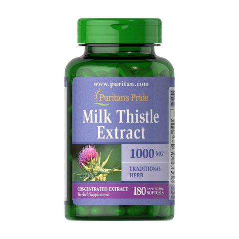 Viên uống Thải Độc Gan Milk Thistle Extract 1000mg 180 Viên - Hỗ trợ sức khỏe gan hiệu quả từ Puritan's Pride 627160