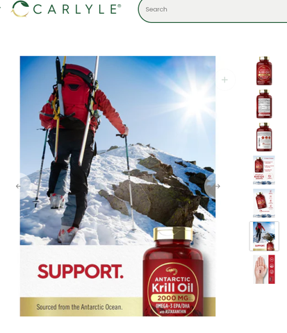 120 viên Dầu nhuyễn thể Carlyle Antarctic Krill Oil 2000mg Omega 3 - Bổ sung Omega-3 tốt cho tim mạch, não bộ, khớp và giảm viêm khớp.