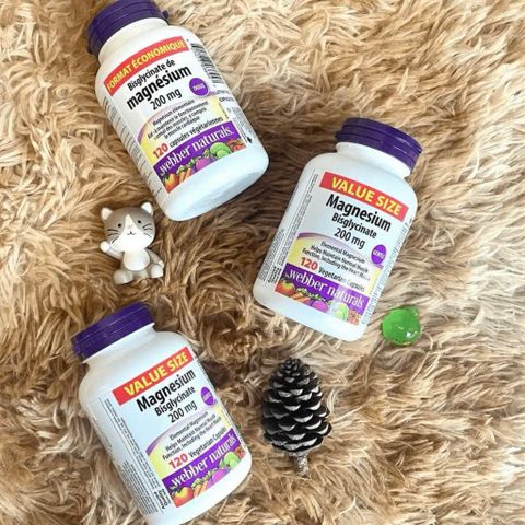 (Canada) Viên Uống Bổ Sung Magie Hữu Cơ Webber Naturals Magnesium Bisglycinate