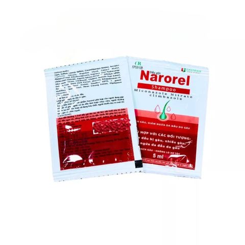 Dầu Gội Narorel Hỗ Trợ Giảm Tiết Bã Nhờn Da Đầu, Giúp Giảm Ngứa Sạch Gàu – Hộp 50 gói x 5ml