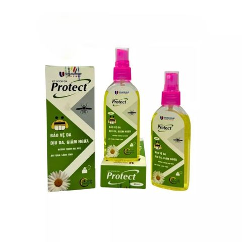 Xịt Ngoài Da Protect Hỗ Trợ Chống Muỗi, Xua Đuổi Côn Trùng, Giảm Ngứa, Làm Dịu Da - Chai 80ml