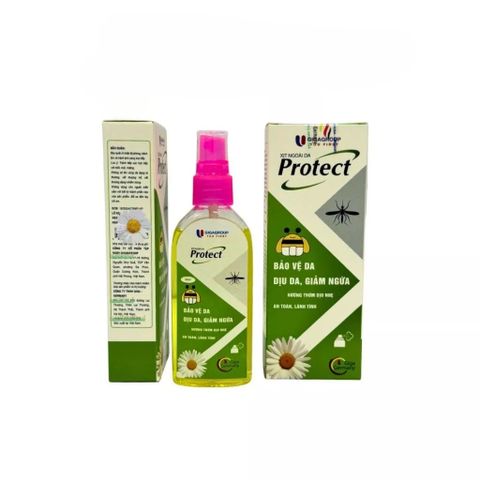 Xịt Ngoài Da Protect Hỗ Trợ Chống Muỗi, Xua Đuổi Côn Trùng, Giảm Ngứa, Làm Dịu Da - Chai 80ml