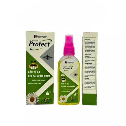 Xịt Ngoài Da Protect Hỗ Trợ Chống Muỗi, Xua Đuổi Côn Trùng, Giảm Ngứa, Làm Dịu Da - Chai 80ml