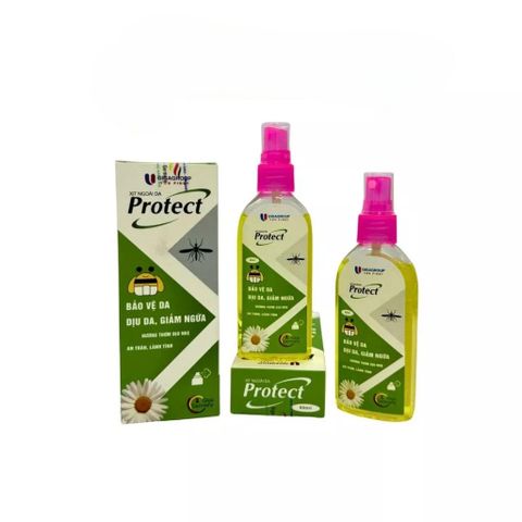 Xịt Ngoài Da Protect Hỗ Trợ Chống Muỗi, Xua Đuổi Côn Trùng, Giảm Ngứa, Làm Dịu Da - Chai 80ml