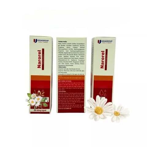 Dầu Gội Narorel Hỗ Trợ Giảm Tiết Bã Nhờn Da Đầu, Giúp Giảm Ngứa Sạch Gàu – Chai 50ml