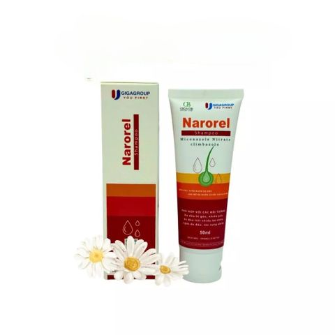 Dầu Gội Narorel Hỗ Trợ Giảm Tiết Bã Nhờn Da Đầu, Giúp Giảm Ngứa Sạch Gàu – Chai 50ml