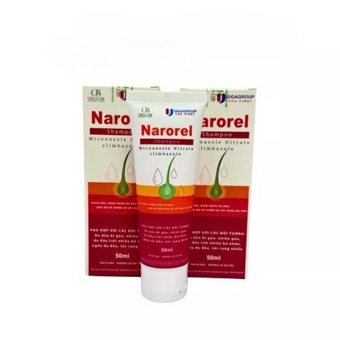 Dầu Gội Narorel Hỗ Trợ Giảm Tiết Bã Nhờn Da Đầu, Giúp Giảm Ngứa Sạch Gàu – Chai 50ml