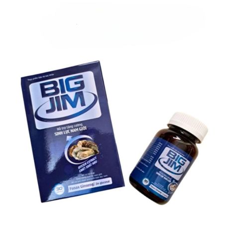 Viên bổ thận Hàu biển BIG JIM tinh chất hàu biển tươi bổ thận nam giúp tăng cường sức khoẻ nam - Hộp 30 viên